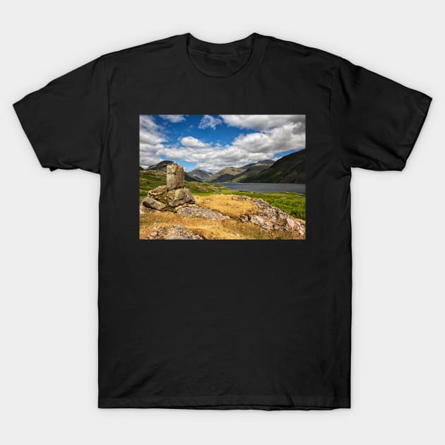 Scafell over Wastwater T-Shirt by Reg-K-Atkinson